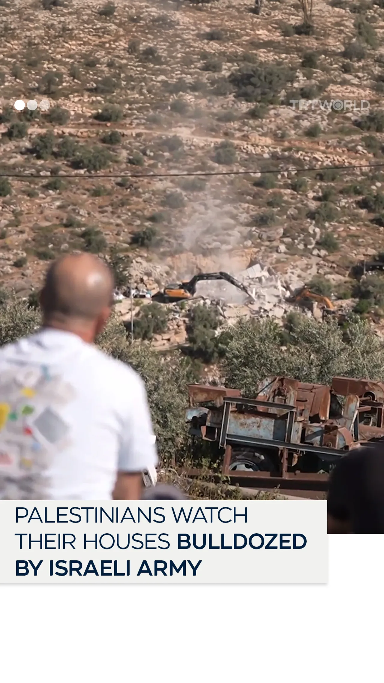 Palestinians watch on as Israel destroys house in occupied West Bank